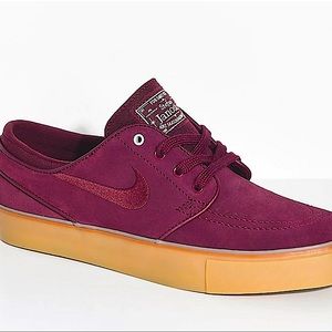 Nike SB Janoski Night Maroon & Gum Suede shoes